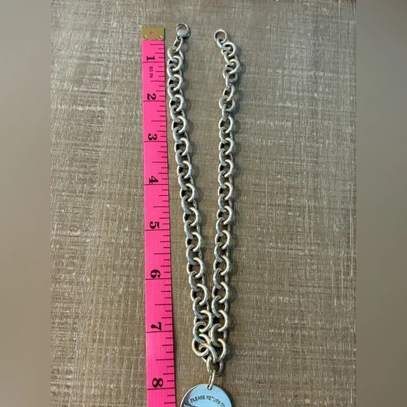 Tiffany & Co. Return to Tiffany Round Tag Chain Link Necklace 🩵 - Picture 7 of 7